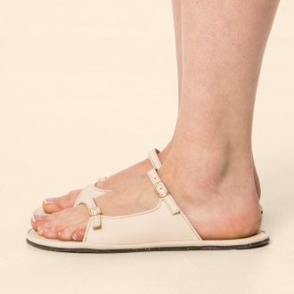N5684 SOFT NAPPA CREAM/ BARE SANDALS