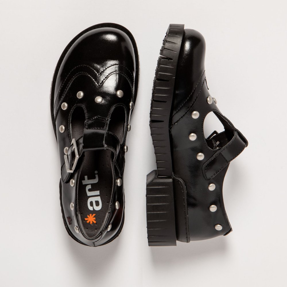 1834S NAPPA SHINNY BLACK /OXFORD