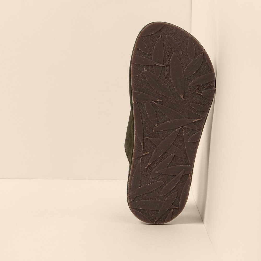 N5682 NOBUCK LAVADO KAKI/ BARE SANDALS