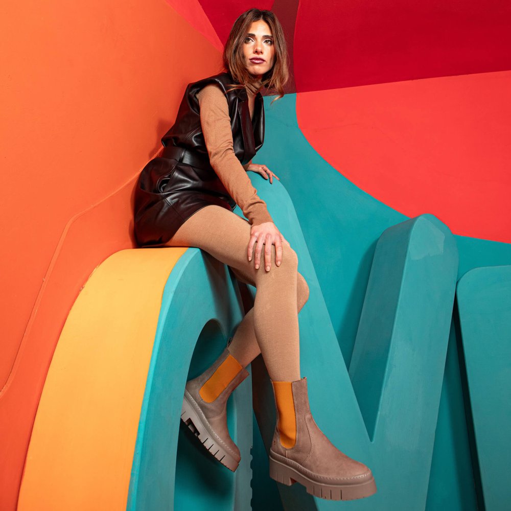 1954 NOBUCK KAKI-PISTACHO/AMBERES