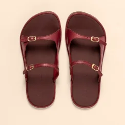 N5684 SOFT NAPPA BURDEOS/ BARE SANDALS