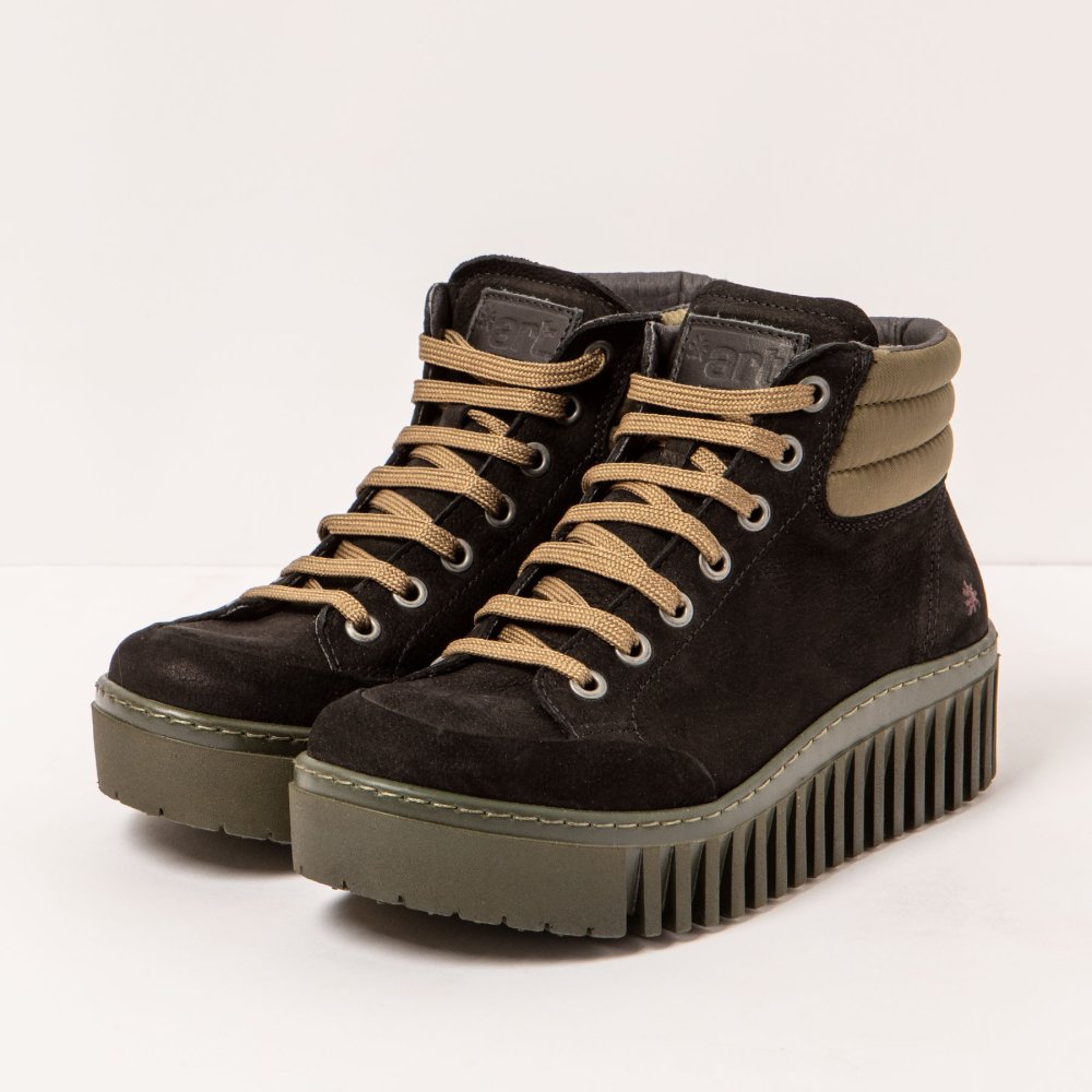 1532 NOBUCK BLACK-KAKI/BRIGHTON