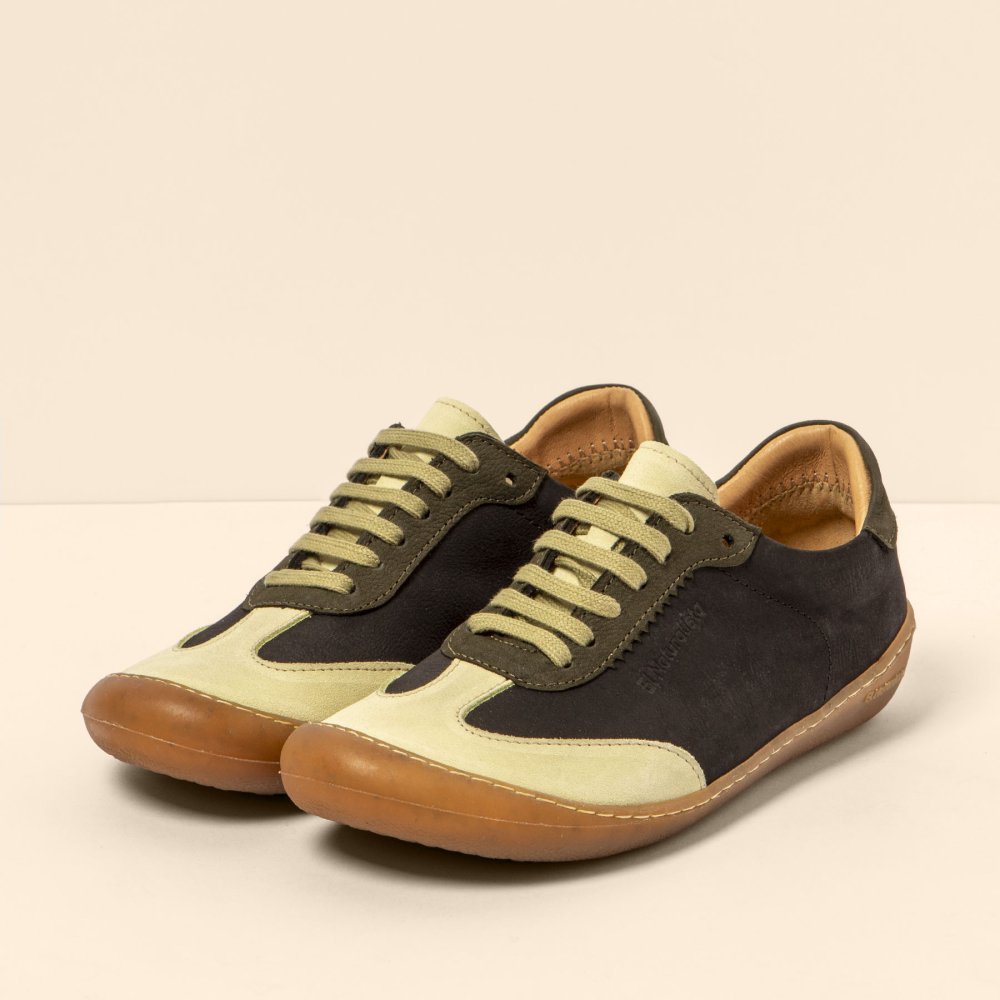 N5766 MULTI LEATHER BLACK-LIME/PAWIKAN