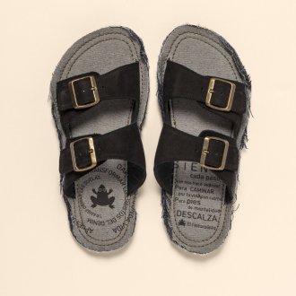 N598 NOBUCK LAVADO BLACK/ RECYCLUS UNISEX