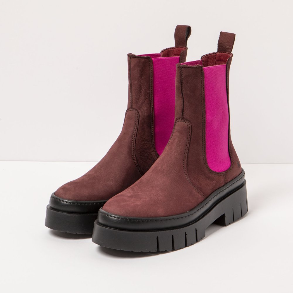 1954 NOBUCK BURDEOS-FUCSIA/AMBERES