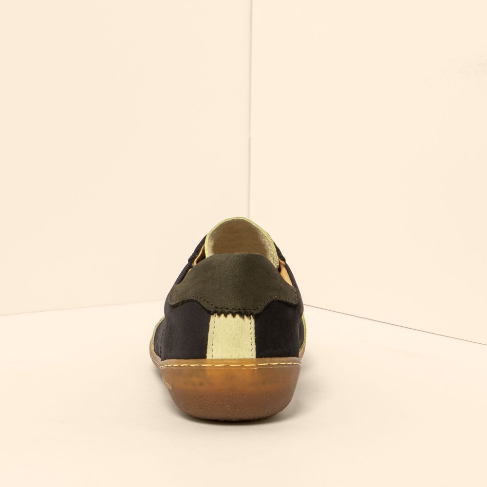 N5766 MULTI LEATHER BLACK-LIME/PAWIKAN