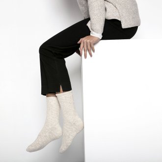 Ponožky Slub Beige White