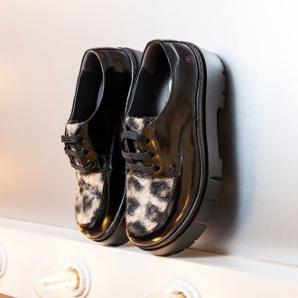 1765 NAPPA SHINNY BLACK-LEOPARD / LEEDS