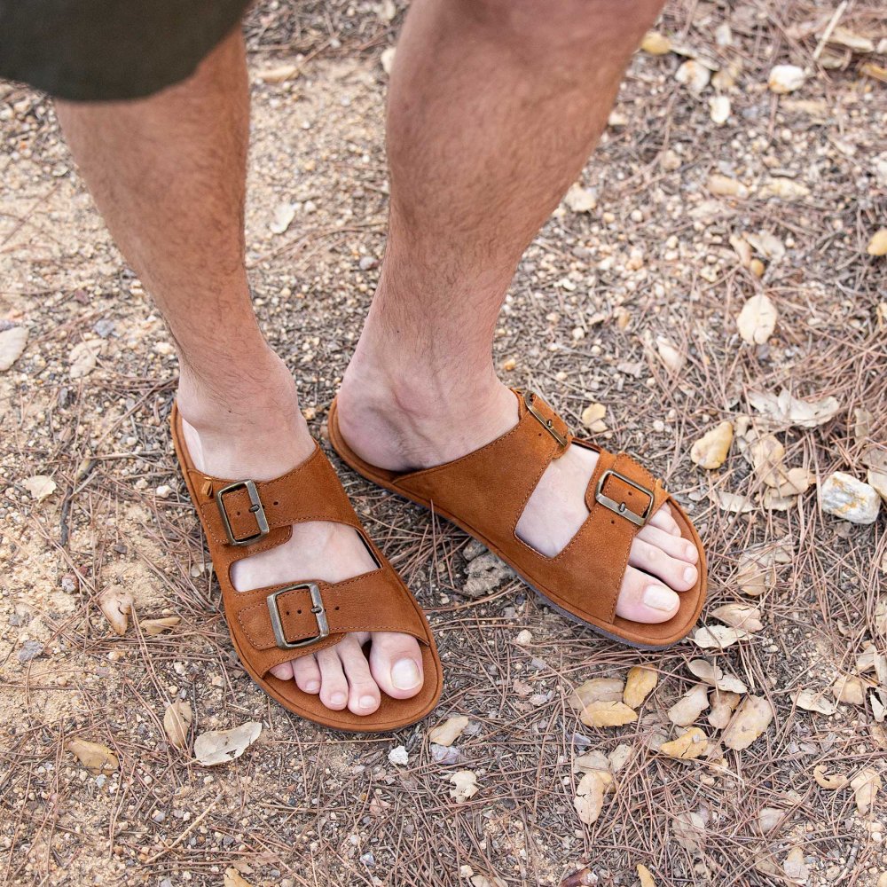 N5682 NOBUCK LAVADO CUERO/ BARE SANDALS