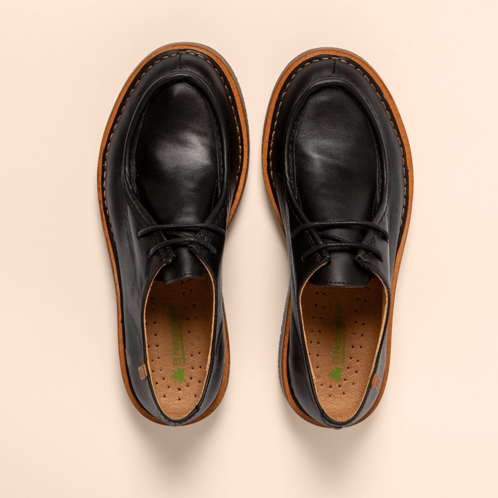 N5584 SOFT NAPPA BLACK/ VOLCANO