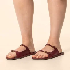 N5684 SOFT NAPPA BURDEOS/ BARE SANDALS