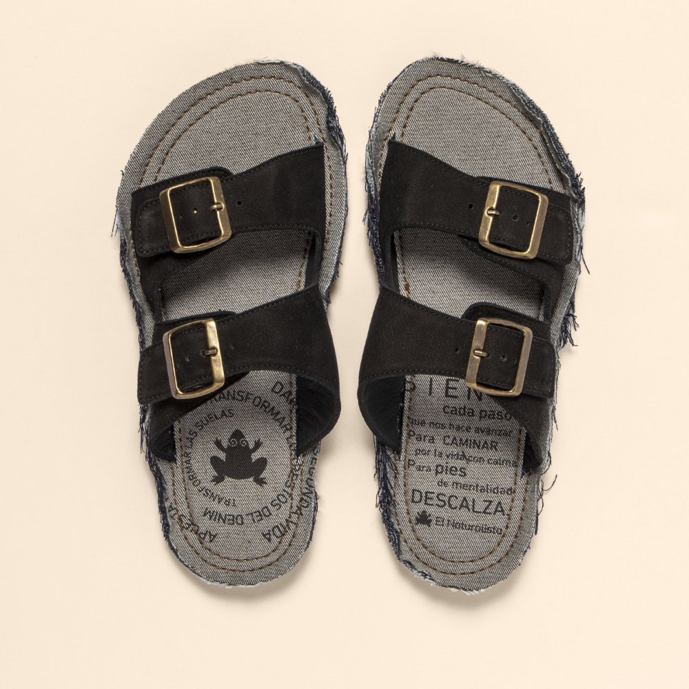 N598 NOBUCK LAVADO BLACK/ RECYCLUS UNISEX