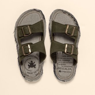 N598 NOBUCK LAVADO KAKI/ RECYCLUS UNISEX