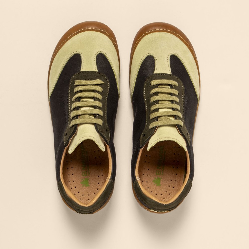 N5766 MULTI LEATHER BLACK-LIME/PAWIKAN