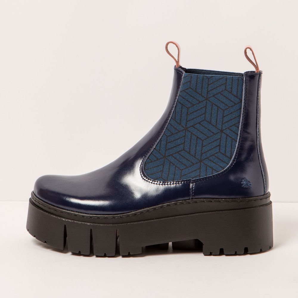 1766 NAPPA SHINNY NAVY-FLAMINGO / LEEDS