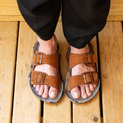 N598 NOBUCK LAVADO KAKI/ RECYCLUS UNISEX