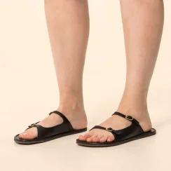 N5684 SOFT NAPPA BLACK/ BARE SANDALS