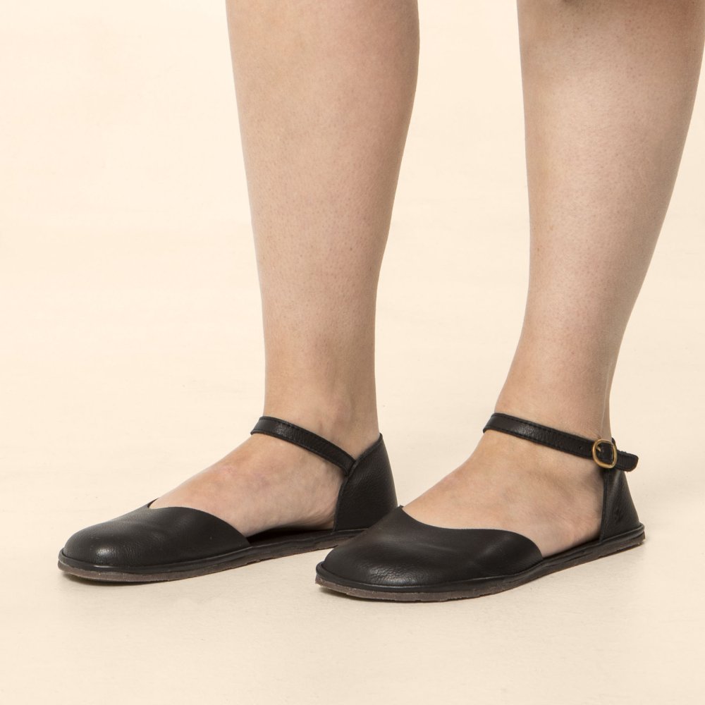 N5683 SOFT NAPPA BLACK/ BARE SANDALS