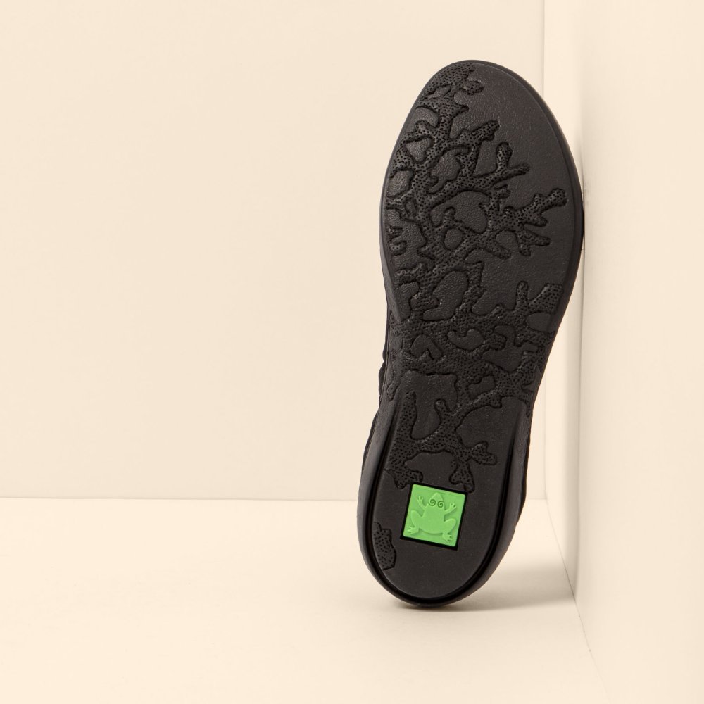 N5300 NOBUCK LAVADO BLACK-BLACK/ CORAL